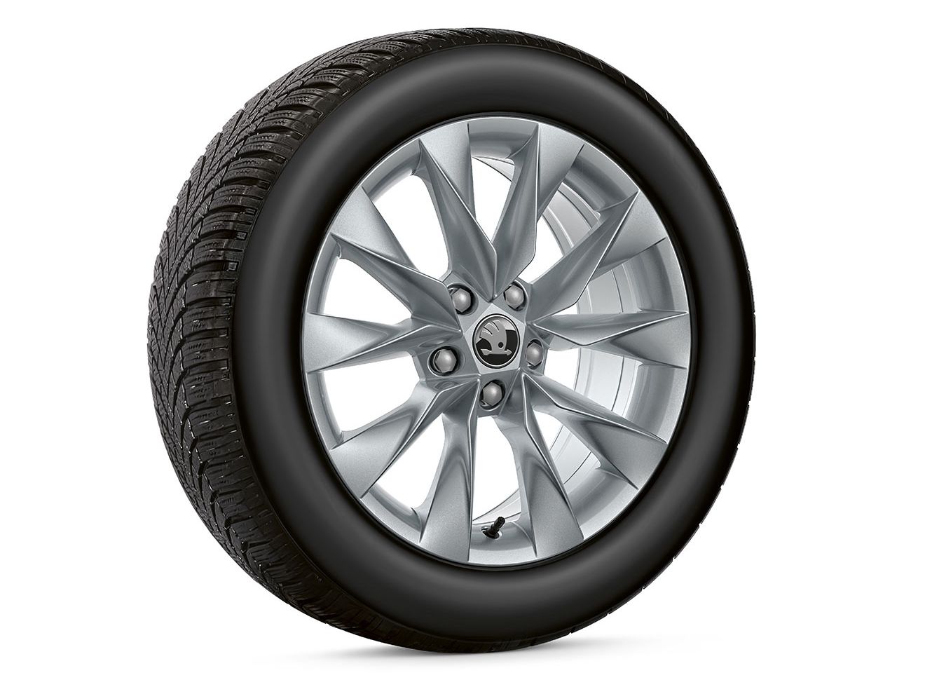 Škoda Fabia Winterkomplett­räder Crystal Silber 17˝