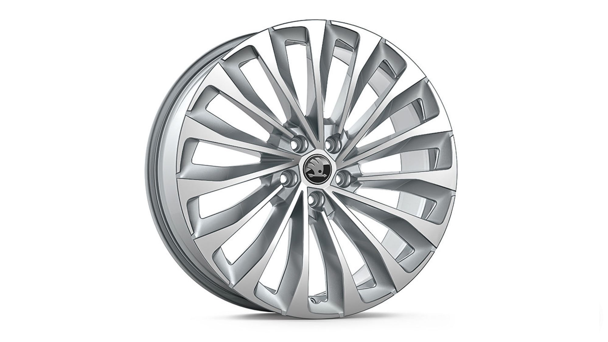 Škoda Leichtmetallfelge Asterion Silber glanzgedreht