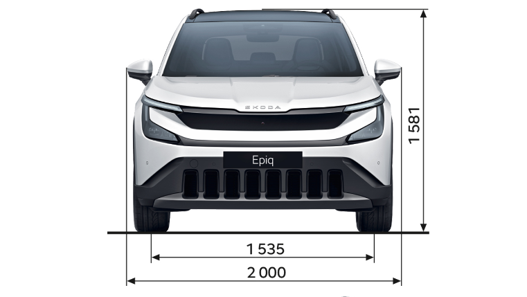 Škoda Epiq Abmessungen Vorne