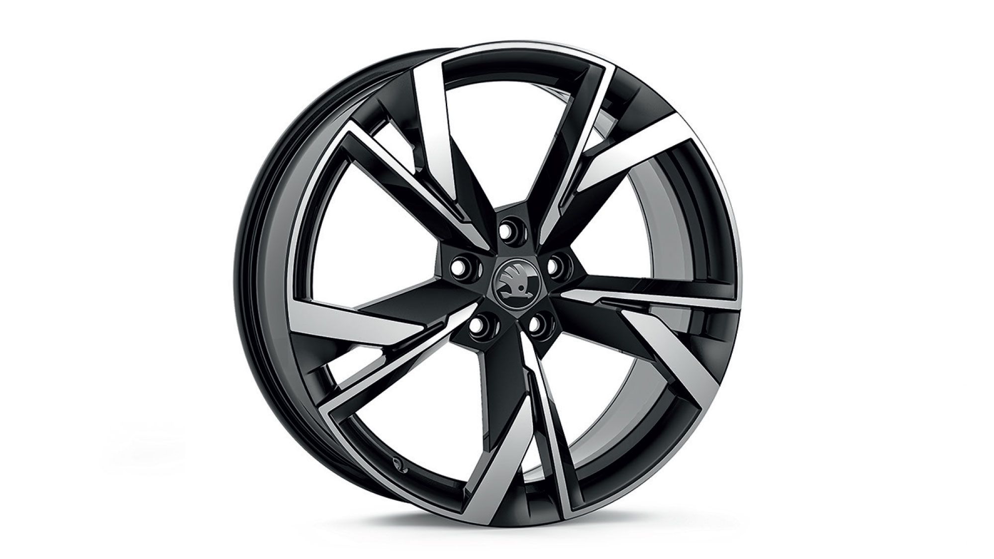 Škoda Leichtmetallfelge Draconis Schwarz glanzgedreht