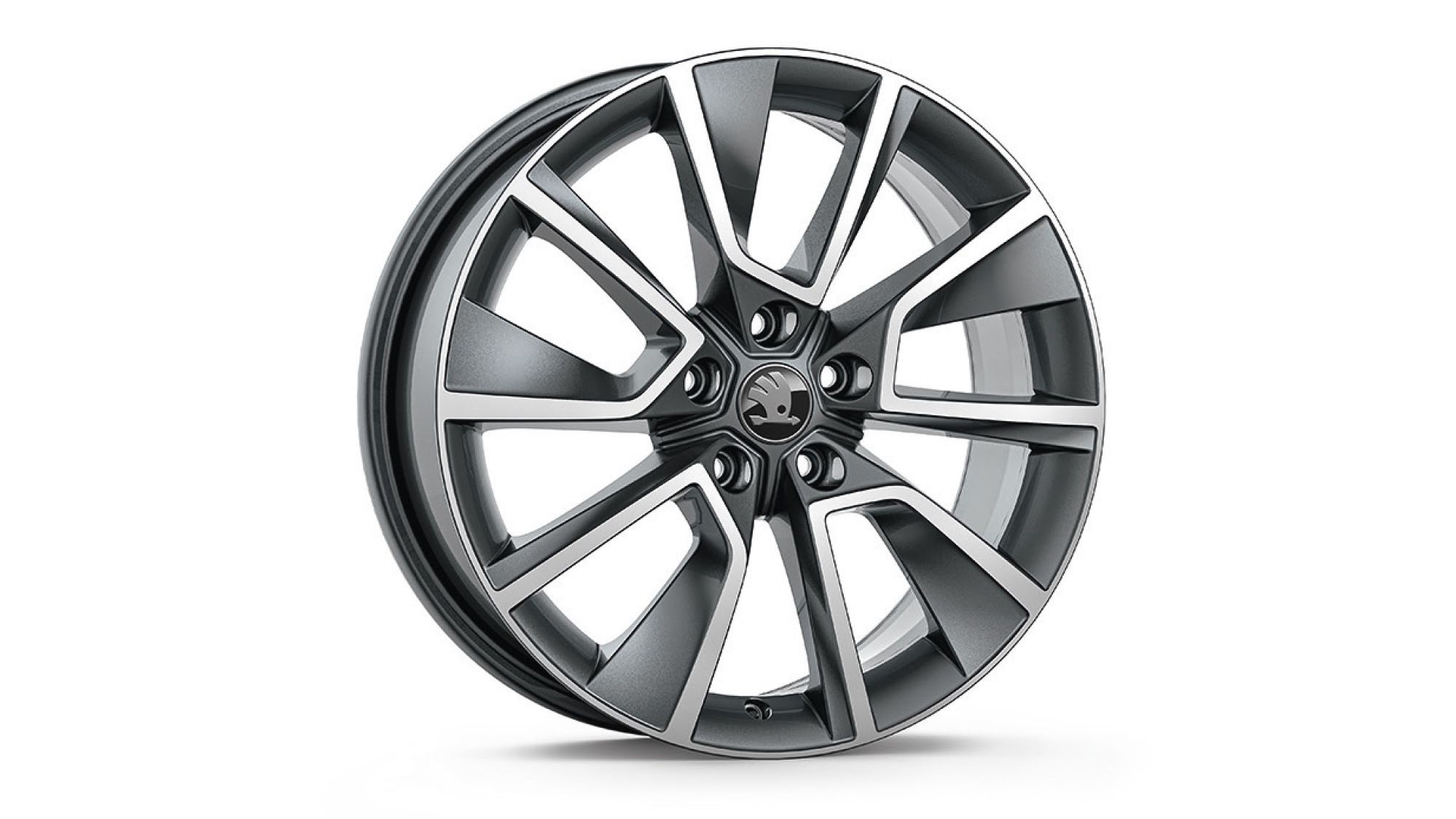 Škoda Leichtmetallfelge Braga Anthrazit glanzgedreht