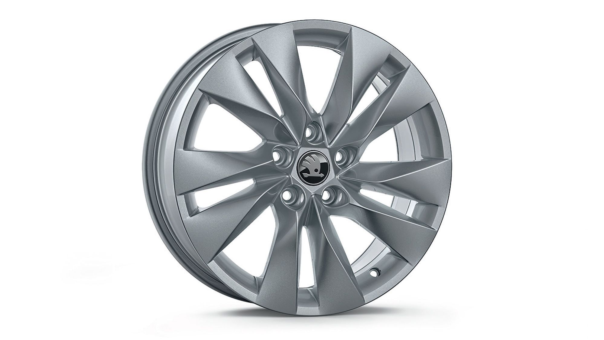 Škoda Leichtmetallfelge Trifid Silber glanzgedreht