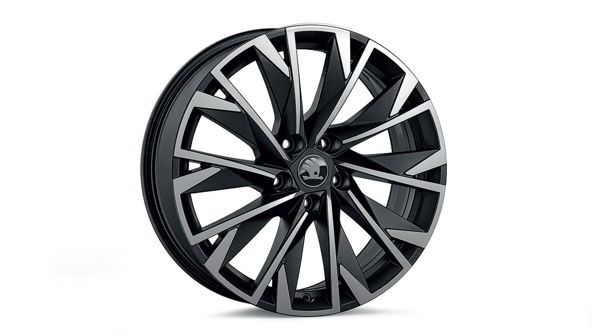 Škoda Leichtmetallfelge Hydrus Schwarz matt glanzgedreht