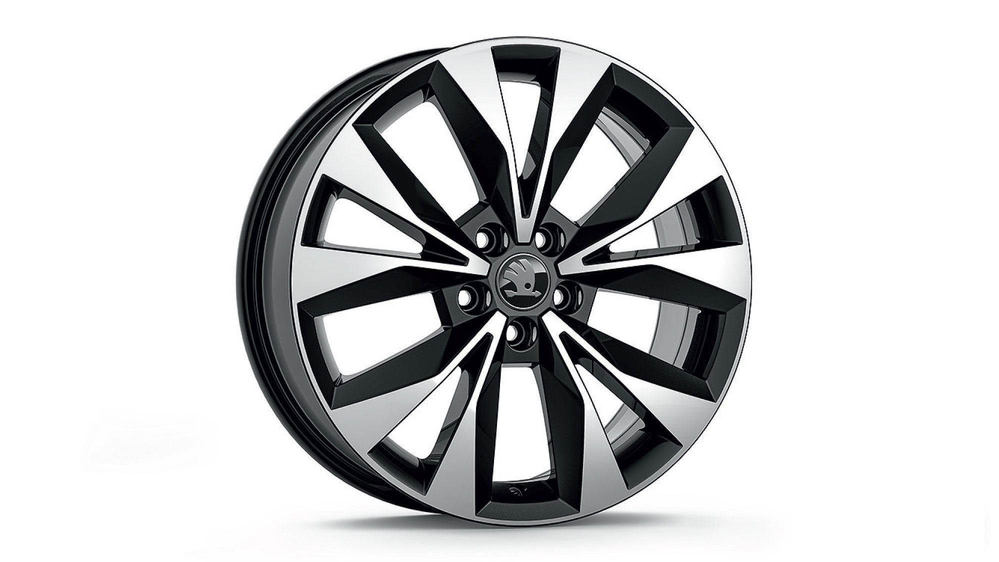 Škoda Leichtmetallfelge Geneva Schwarz glanzgedreht