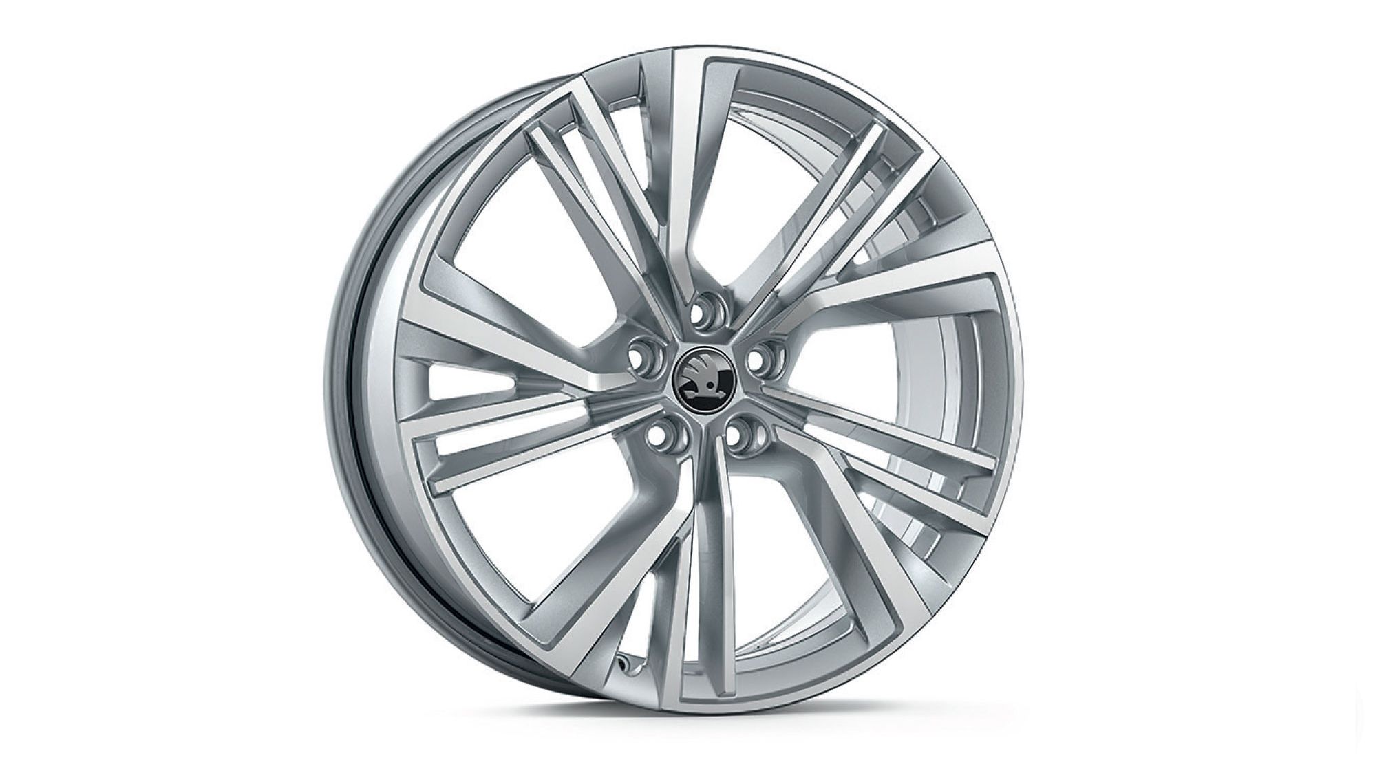 Škoda Leichtmetallfelge Neptune Silber glanzgedreht