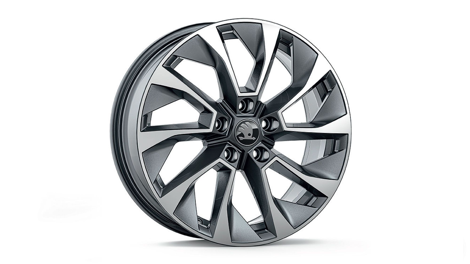 Škoda Leichtmetallfelge Aronia Anthrazit glanzgedreht