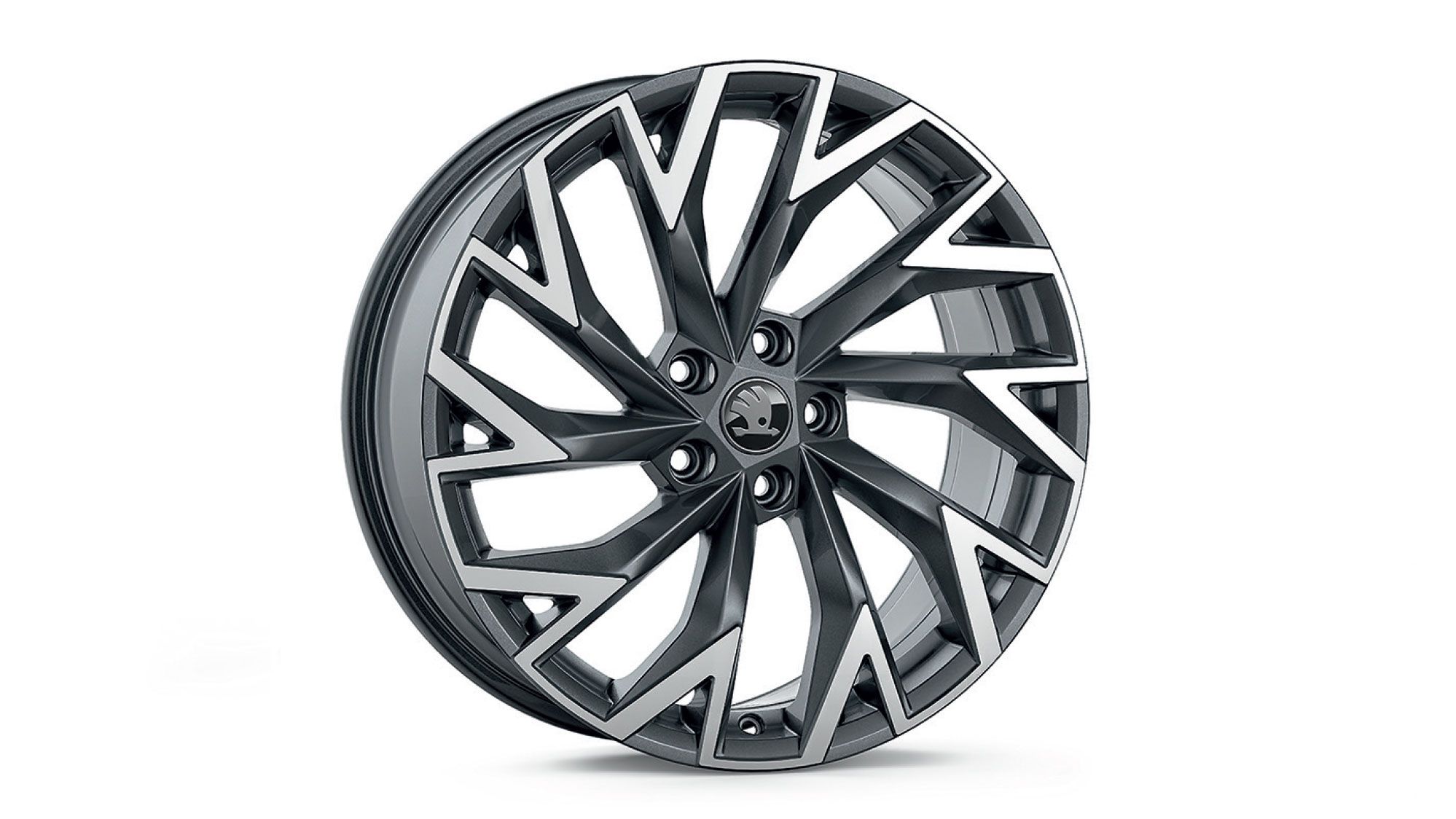 Škoda Leichtmetallfelge Helix Anthrazit glanzgedreht