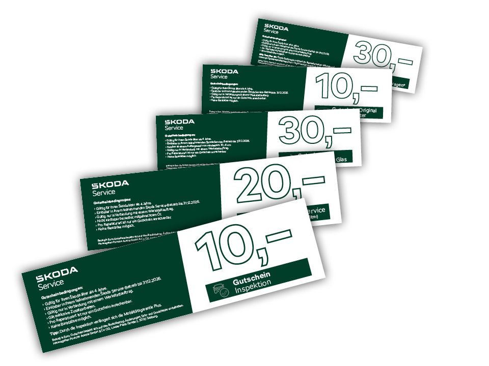 Škoda Service Gutscheine