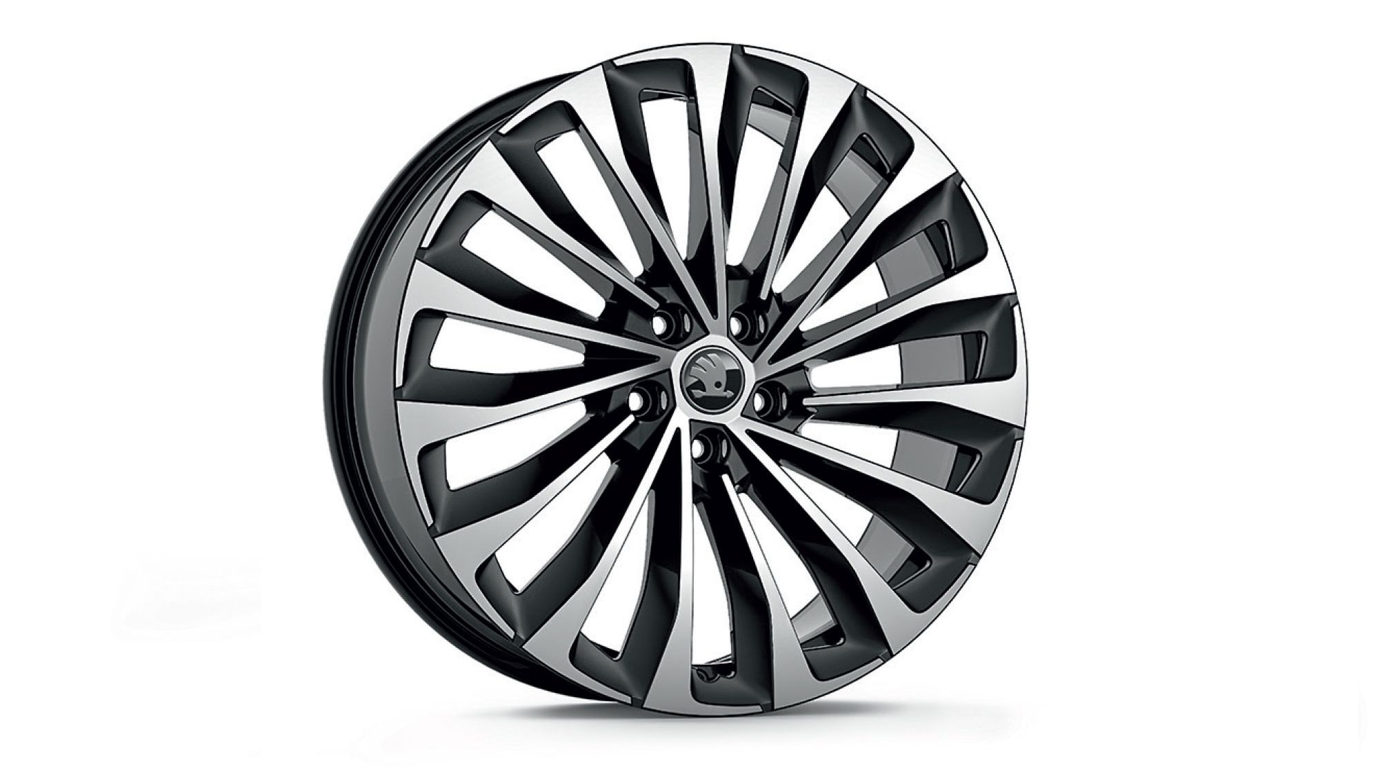 Škoda Leichtmetallfelge Asterion Schwarz glanzgedreht