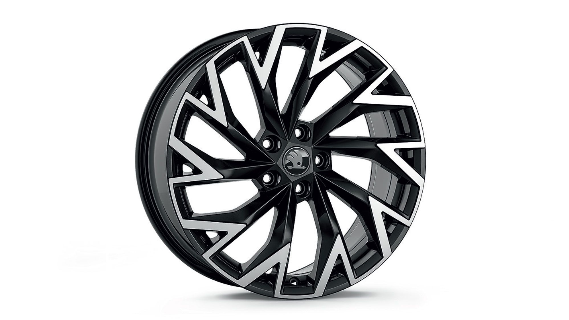 Škoda Leichtmetallfelge Helix Schwarz glanzgedreht