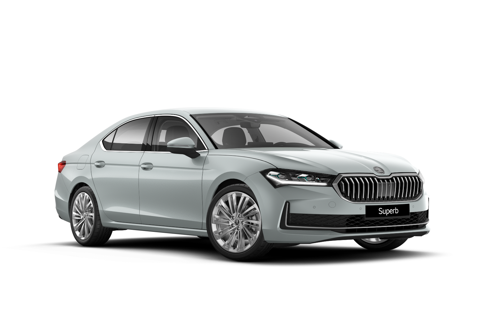 Škoda Superb grau schräge Frontansicht