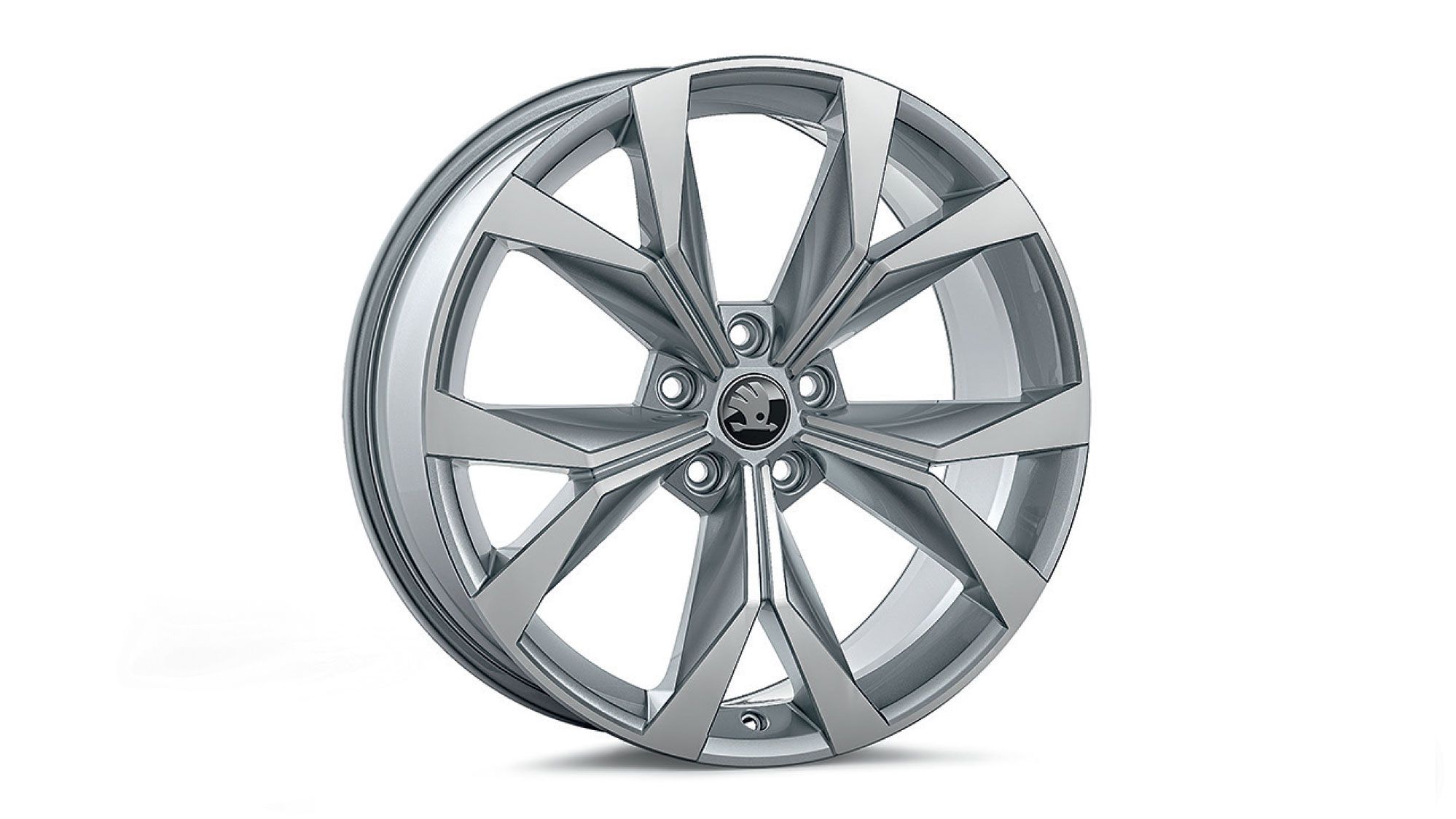 Škoda Leichtmetallfelge Cetus Silber glanzgedreht