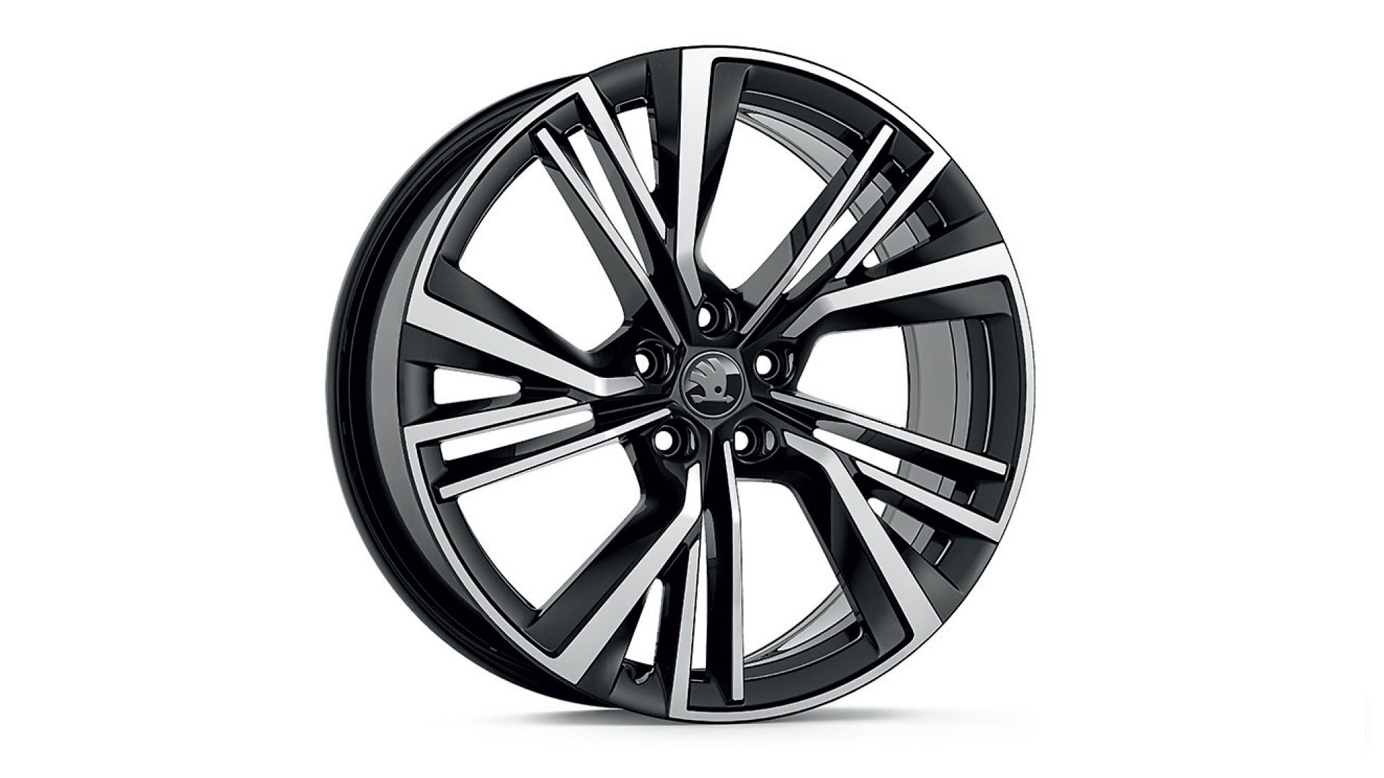 Škoda Leichtmetallfelge Neptune Schwarz glanzgedreht