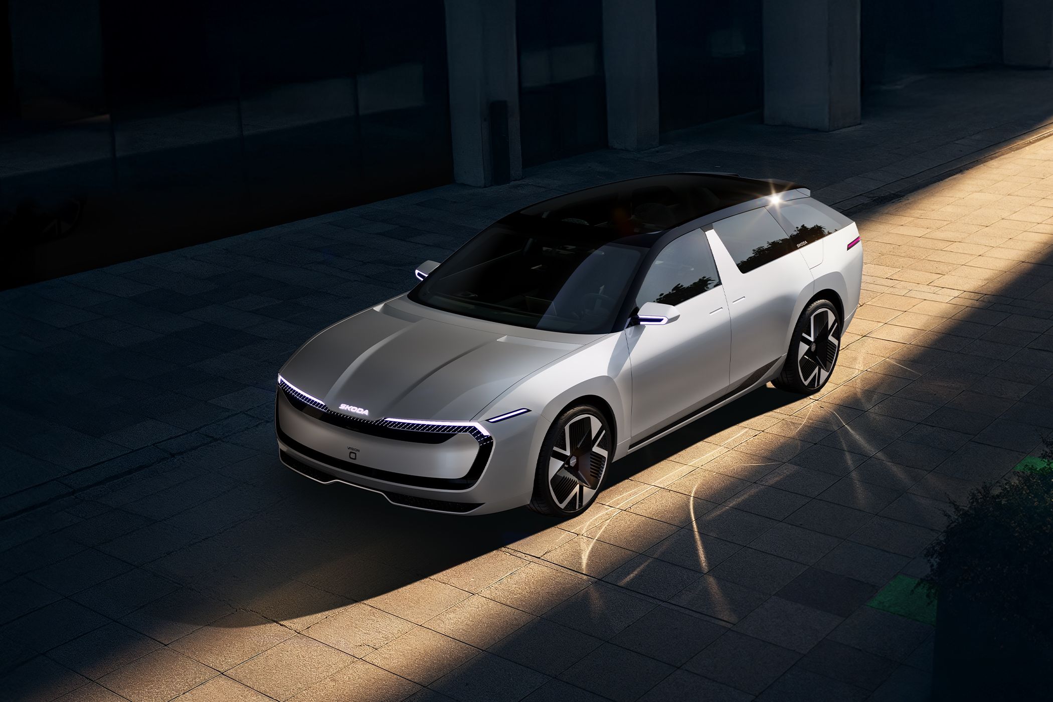 Škoda Vision O von rechts oben