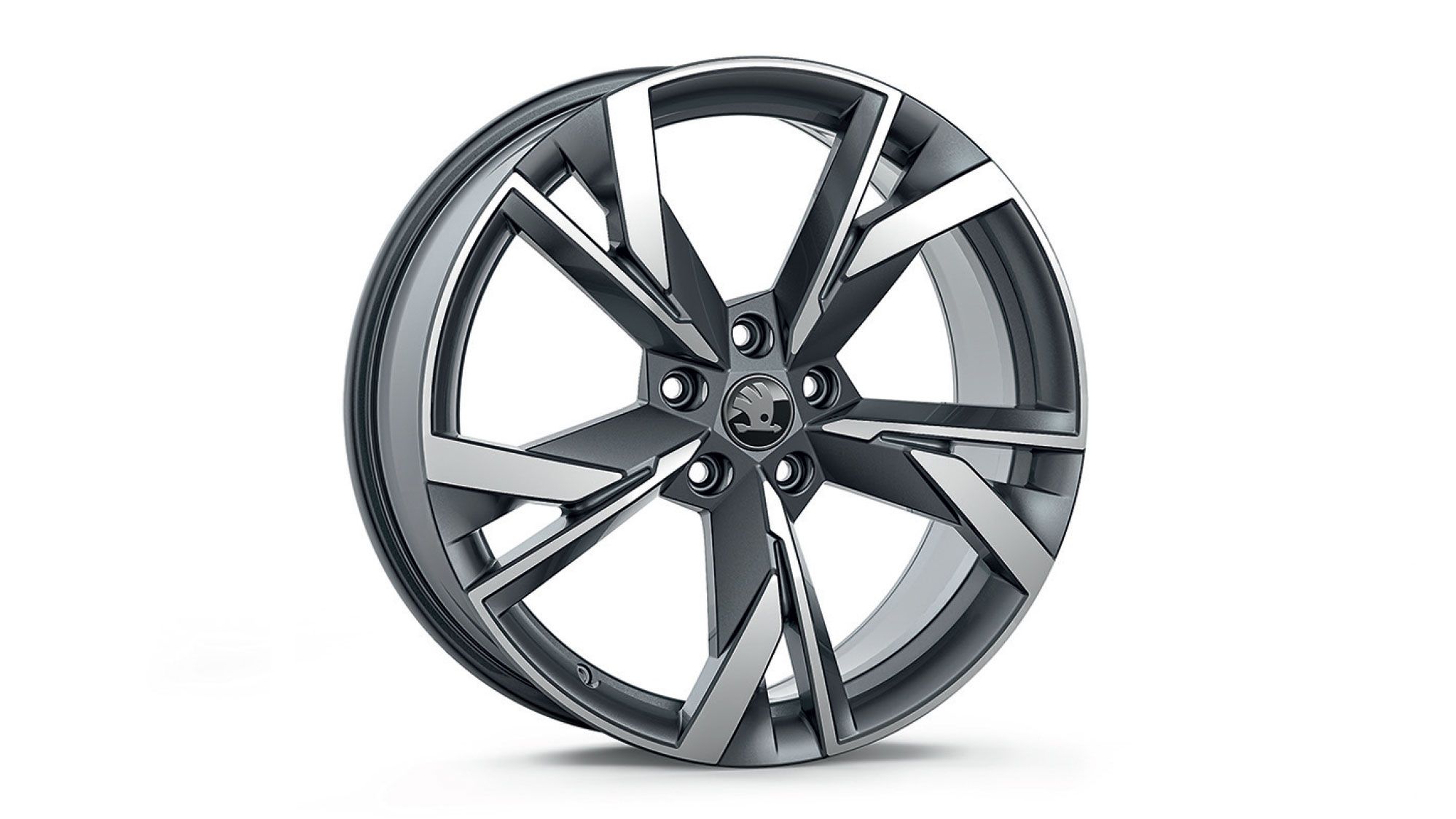 Škoda Leichtmetallfelge Draconis Anthrazit glanzgedreht