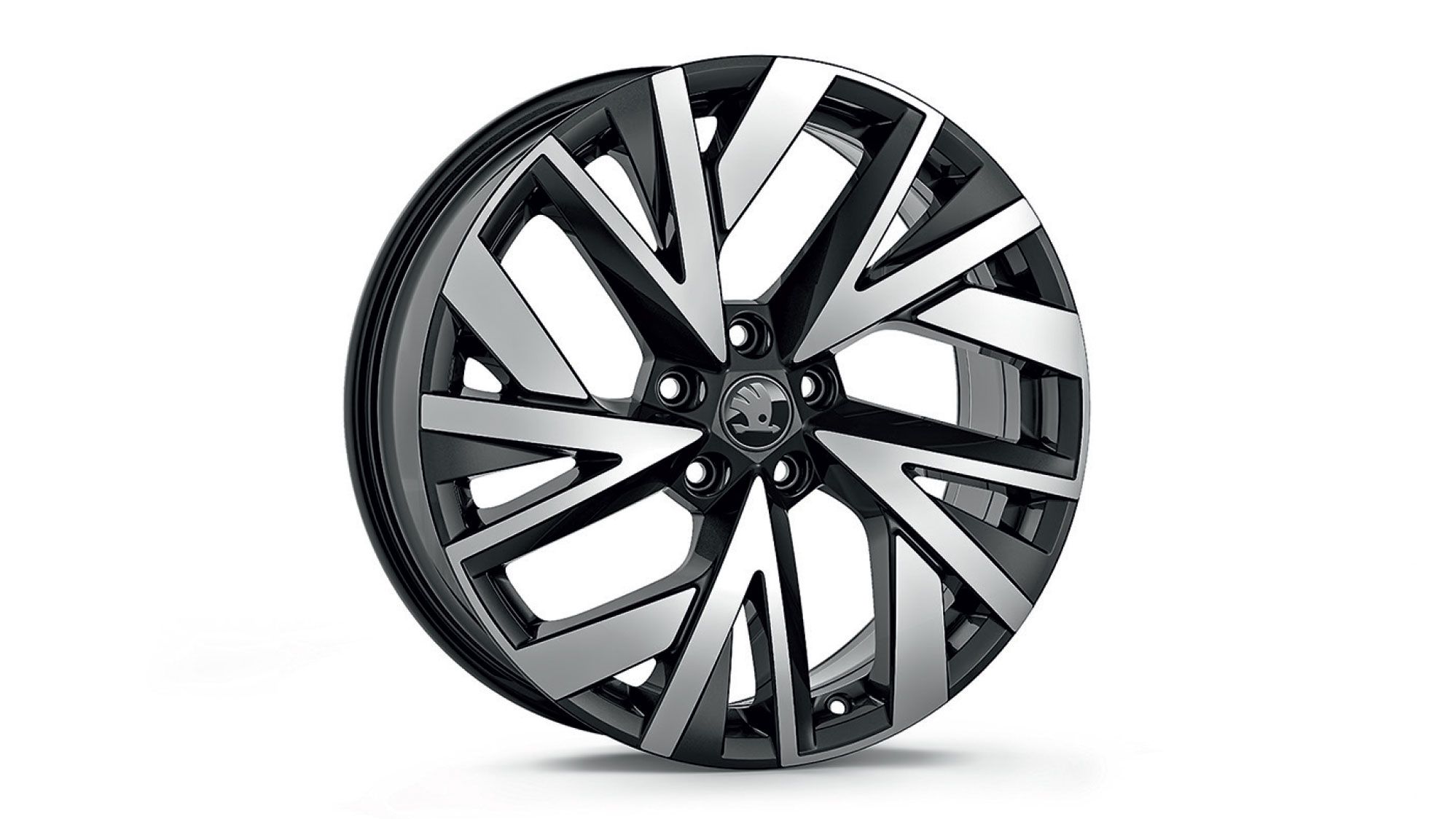 Škoda Leichtmetallfelge Atria Schwarz glanzgedreht