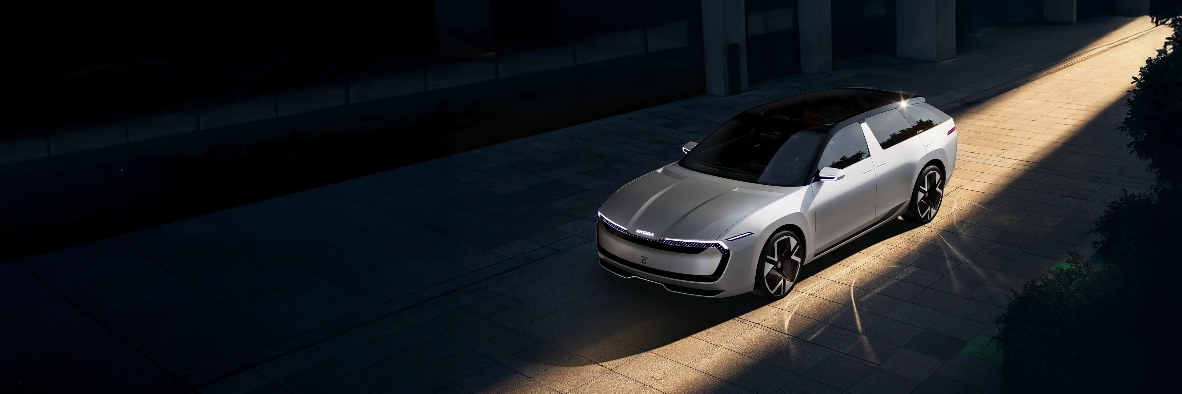 Škoda Vision O von rechts oben