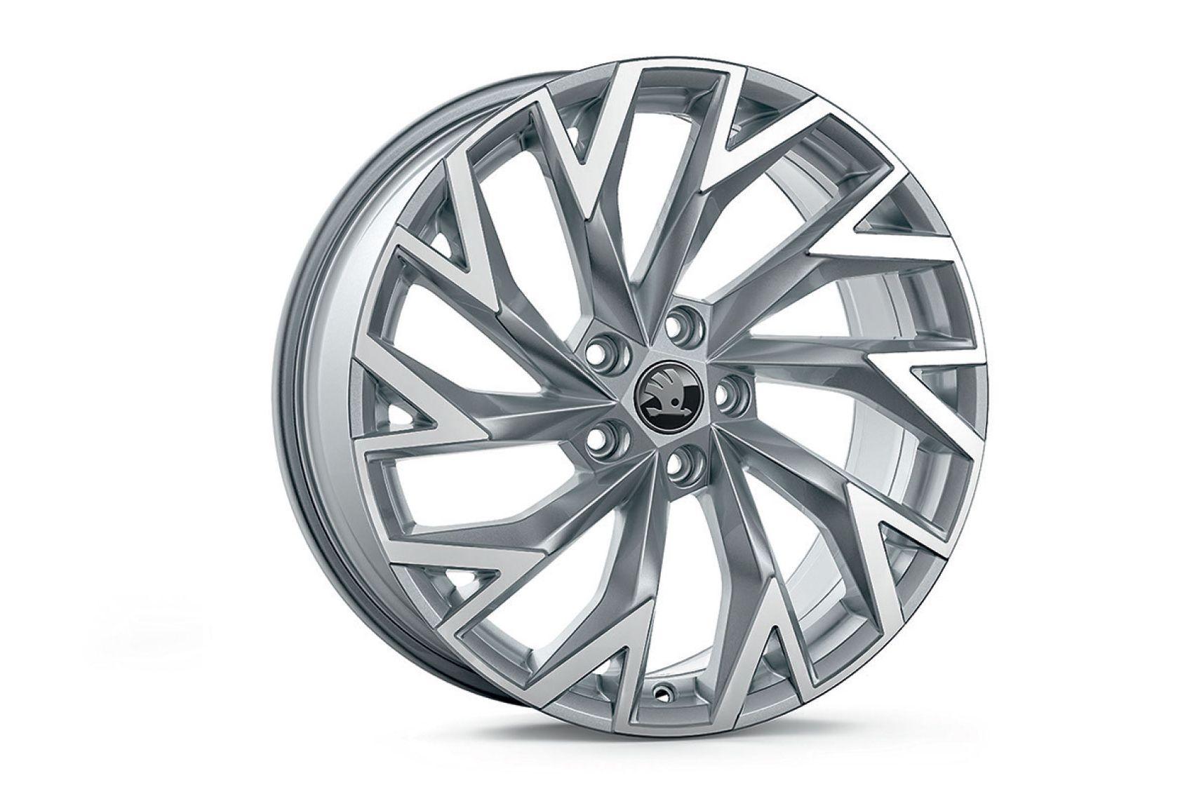 Škoda Leichtmetallfelge Helix Silber glanzgedreht