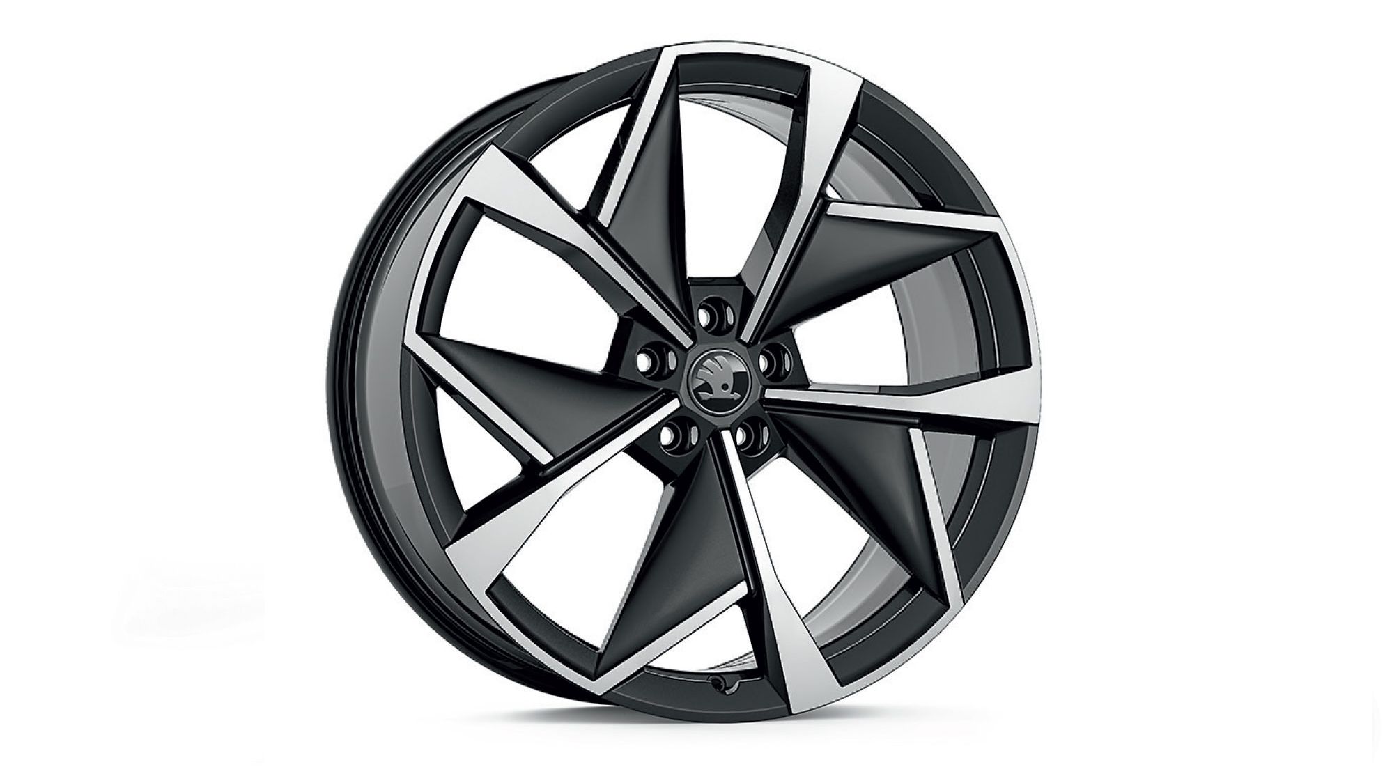 Škoda Leichtmetallfelge Vision Schwarz matt glanzgedreht