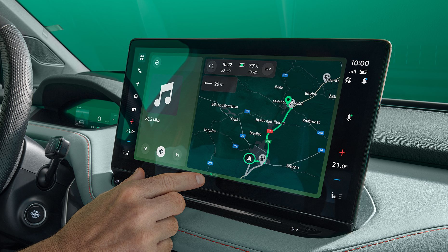 Škoda Elroq zeigt Infotainment mit Navigation