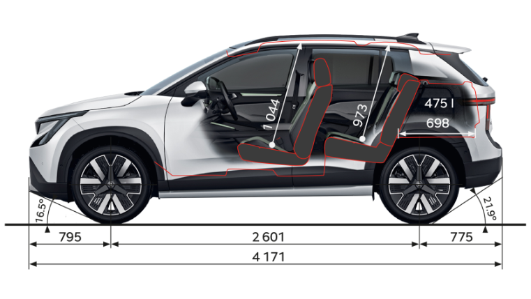 Škoda Epiq Abmessungen Seite