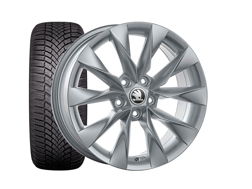 Škoda Superb Winterkomplettrad Crystal Silber