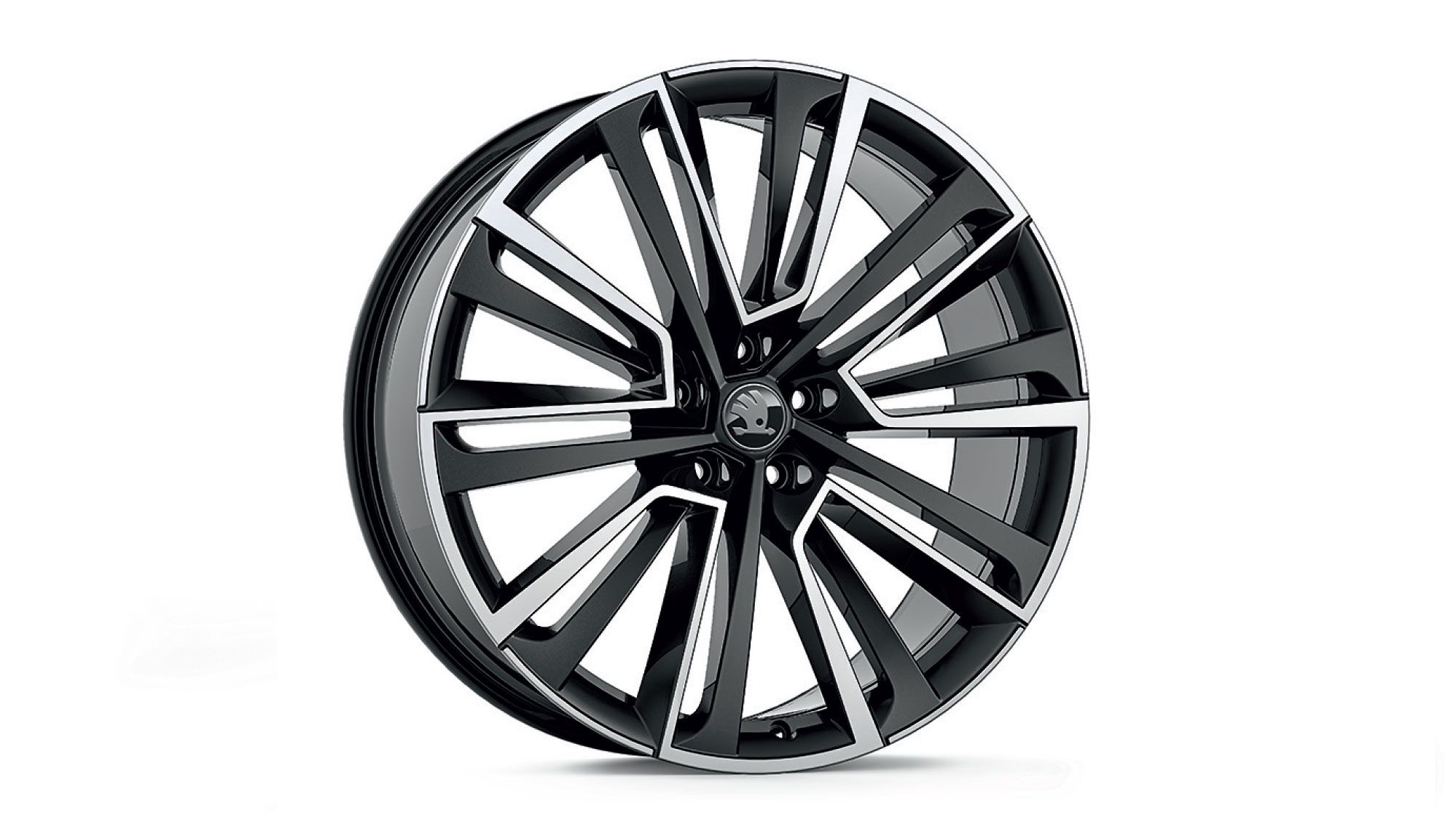 Škoda Leichtmetallfelge Aquarius Schwarz glanzgedreht