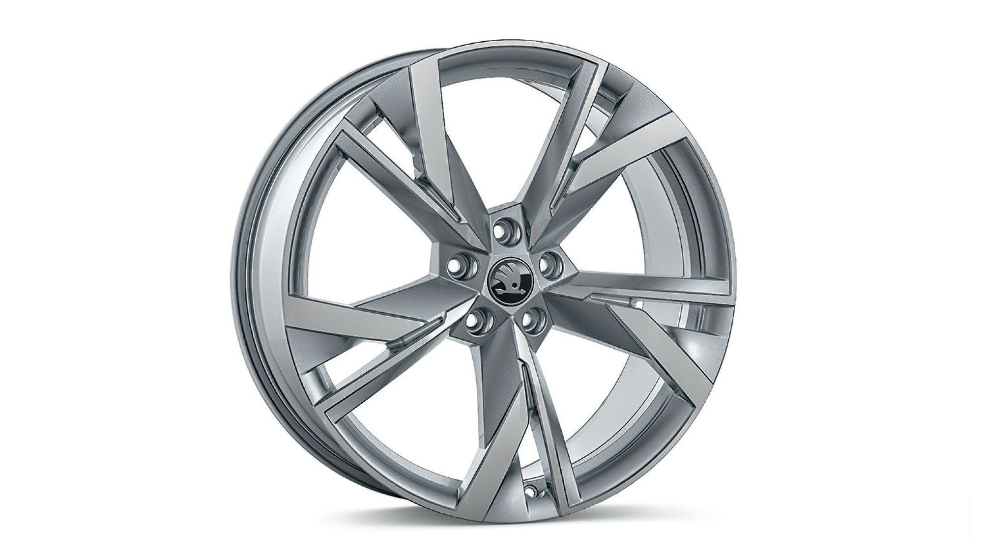 Škoda Leichtmetallfelge Draconis Silber glanzgedreht